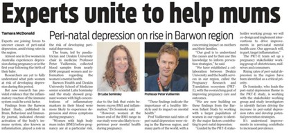 Geelong experts research causes of perinatal depression